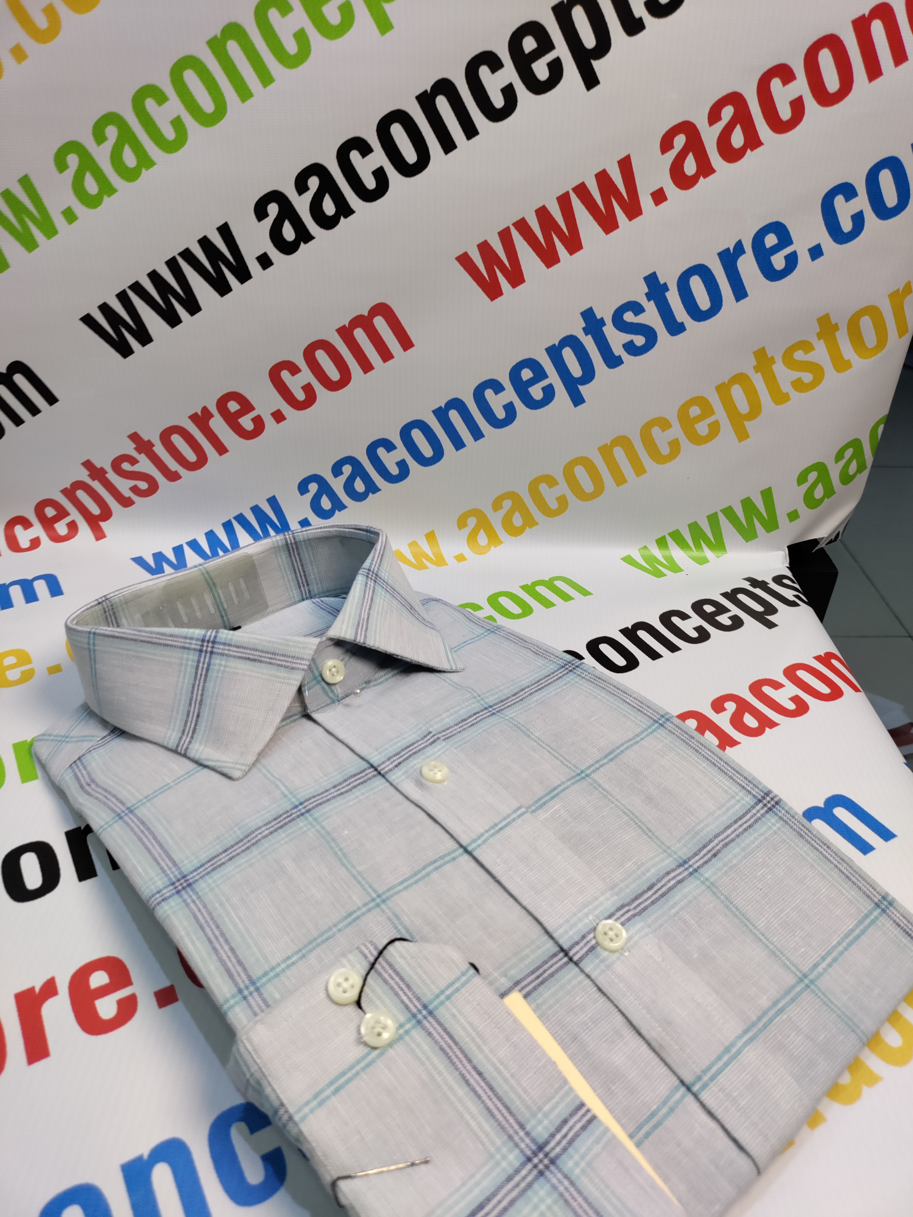 Dress shirt blue white