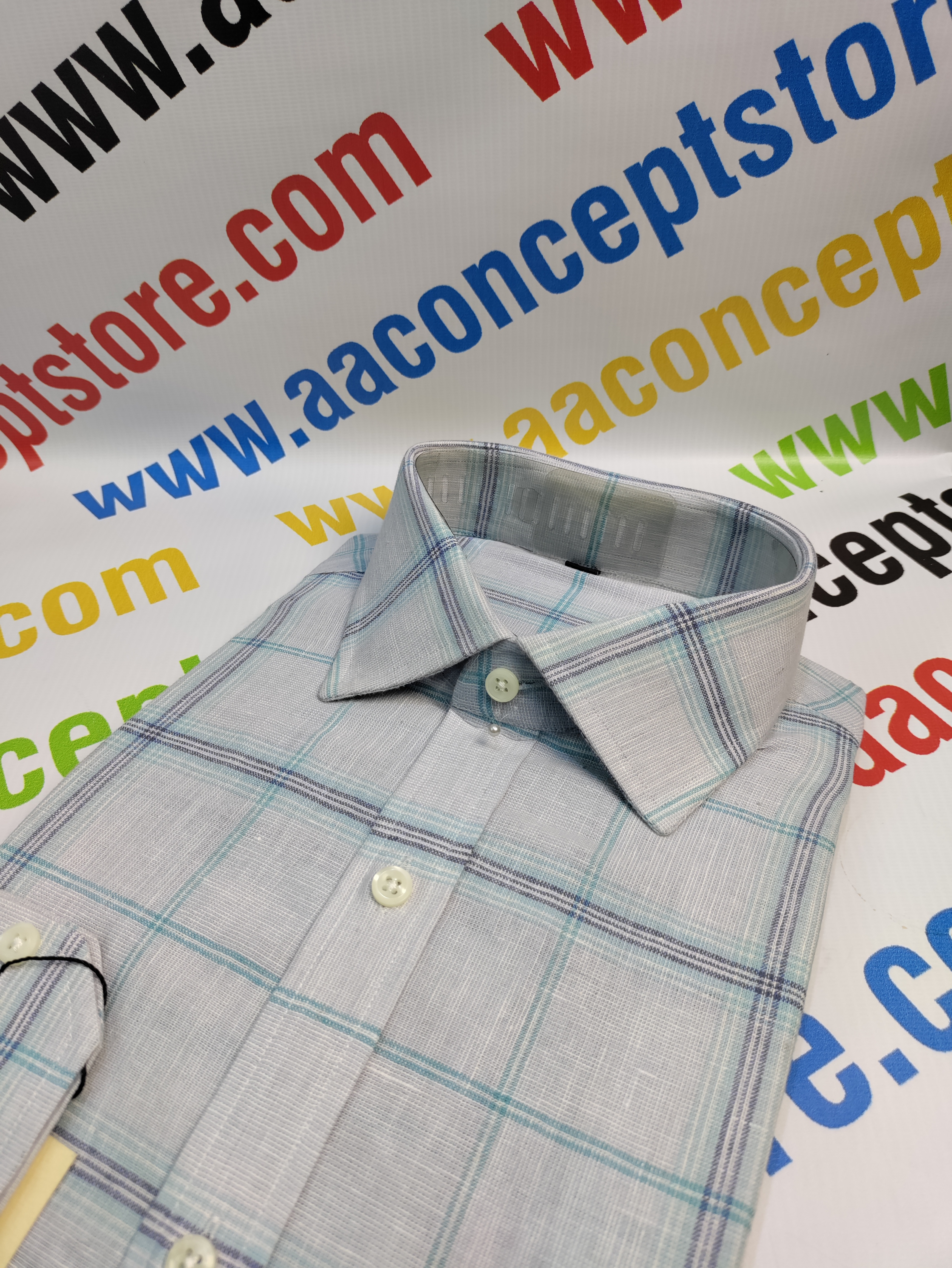 Dress shirt blue white